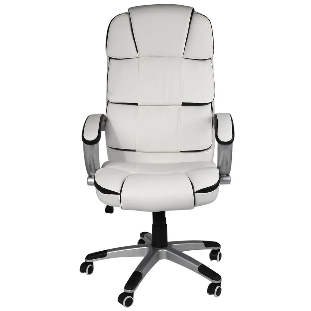 

Adjustable Sports Racing Office Chair PU Leather Swivel Cushioned Arm Rest Game Computer Seat High Back Office Seating