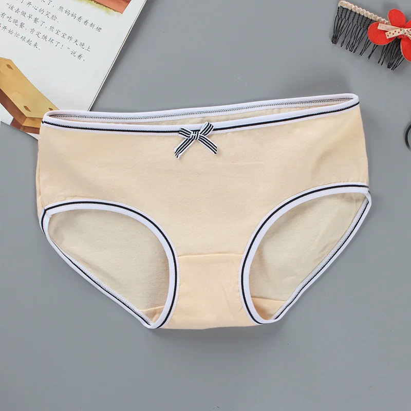 Girls Briefs Panties Underwear Cotton/Spandex Hipster Soft ColorfulKids Teens Teenage Young Children 8-14Years Pubert 4 piece