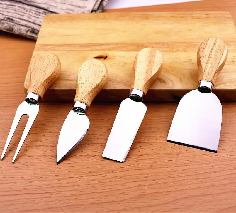 Кухонные инструменты для приготовления пищи 4 шт./компл. нож для сыра с ручкой из дуба набор инструмент для сыра аксессуары LX4534
