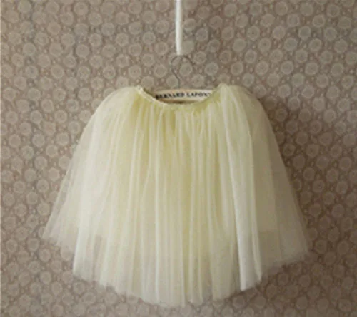 Длинные юбки для маленьких девочек пышные Детские бальные балетные юбки-американки, красочная юбка-пачка, юбки для танцев для маленьких девочек От 2 до 10 лет, Roupas - Цвет: Beige Long