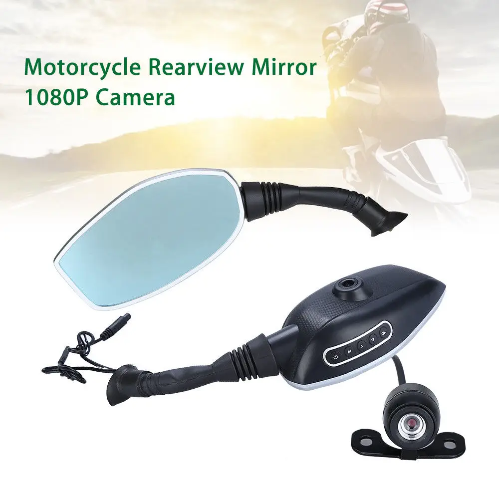

Motorcycle Biker Action Camera Rider Sports Cameras DVR Loop Recording Dash Cam with Front Mirror and Back Cam 2.4" LCD Monitor