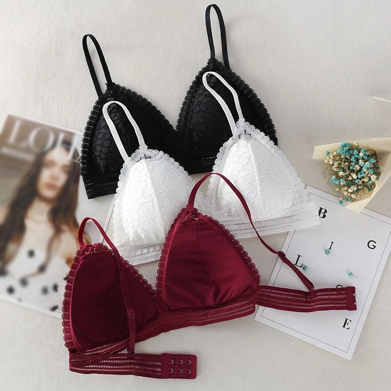 

Fashion Women Bralette Seamless Lace Bra Women Wireless Underwear Sexy Soft Bras