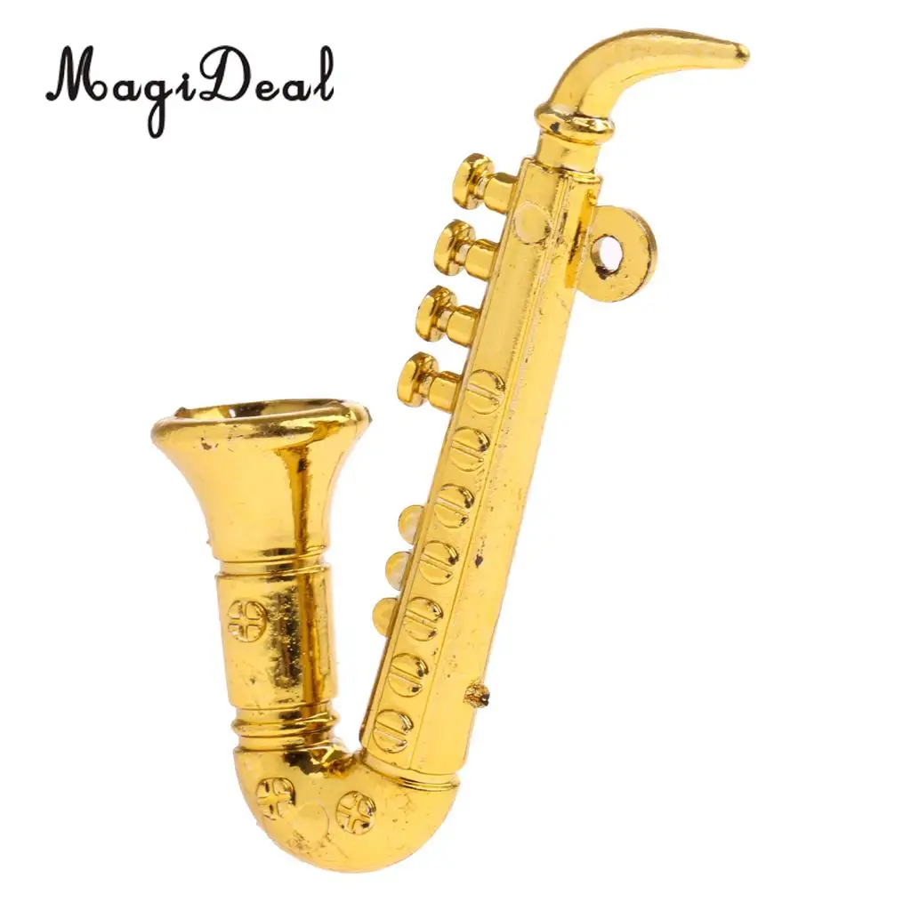 TOYANDONA Dollhouse Musical Instrument Miniature Saxophone Toy for 1:6 Dollhouse Figures Accessories Display Ornaments 