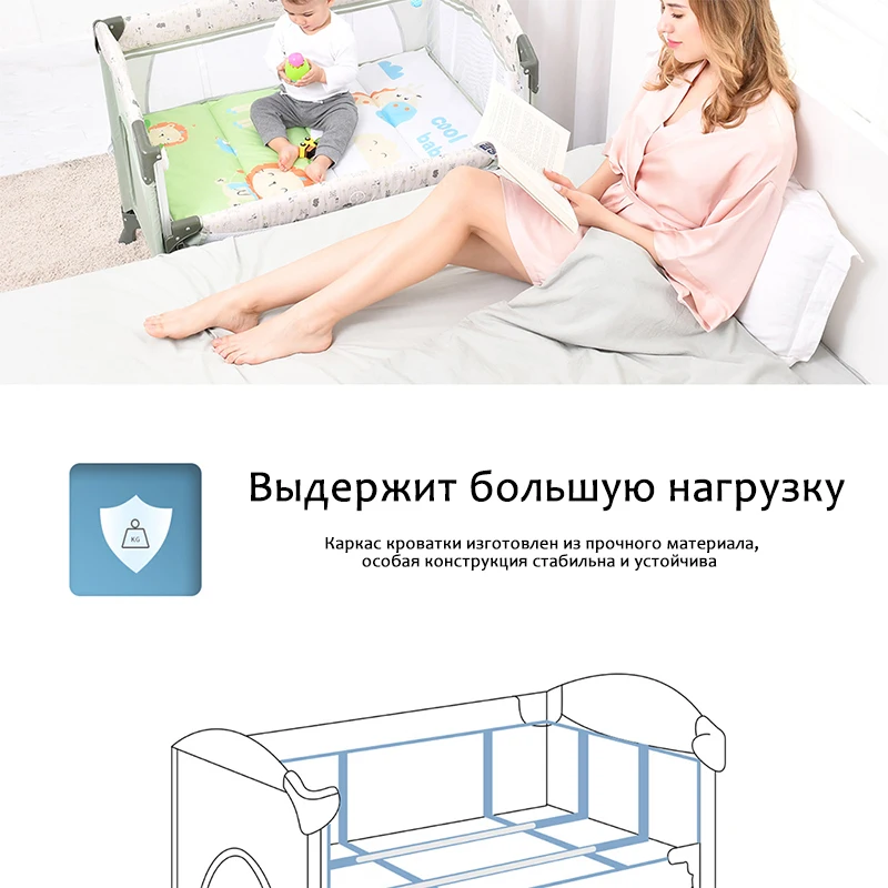 Coolbaby baby Переносная детская кроватка многофункциональная складная кроватка для младенца с Смена подгузников стол путешествия игра кровати для детская колыбель