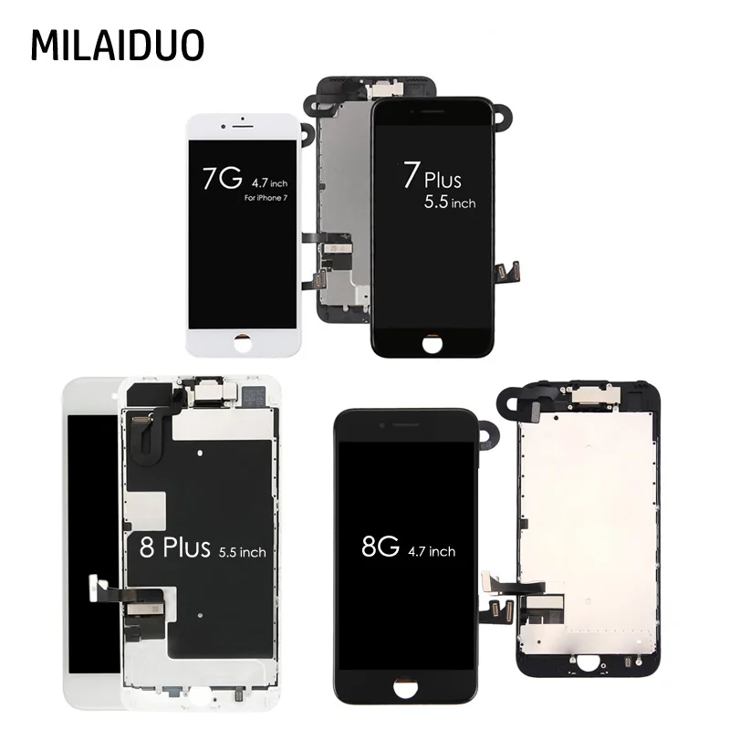 

LCD Display For iPhone7 Plus 7G X 8G 8 Plus Touch Screen Digitizer with Front Camera+Ear Speaker Full Assembly Replacement