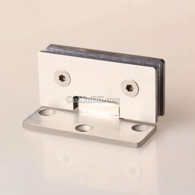 Hotsale 4PCS Stainless Steel Glass Hinges Display Cupboard Shower Glass Clamps Out