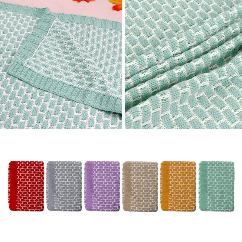 

Lattice Baby Woolen Blanket Children Organic Cotton Knitted Blanket Baby Blanket