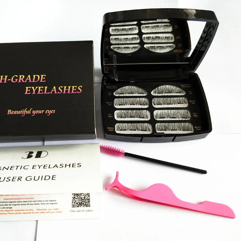 New magnet false eyelashes Three magnets natural cross glue free two pairs of each box Magnetic iron | Красота и здоровье