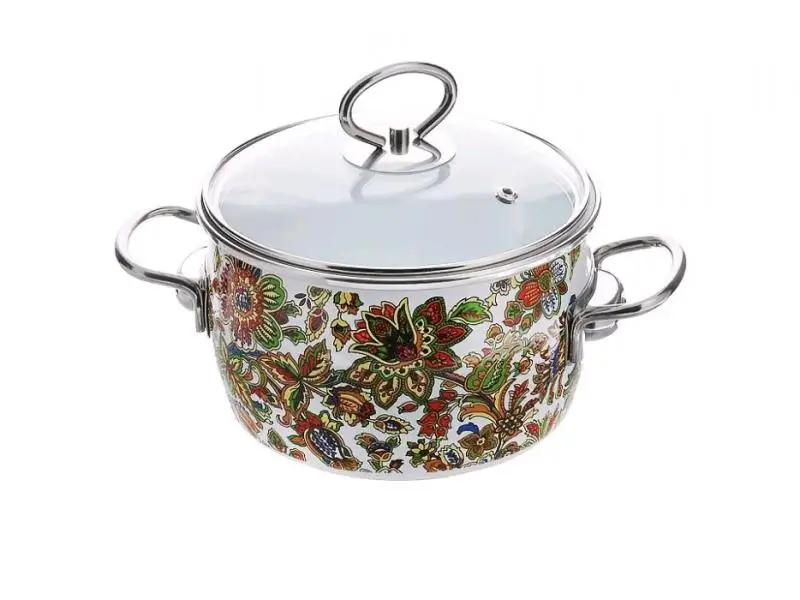 Кастрюля VITROSS, Imperio, 2 л, со стеклянной крышкой, белый