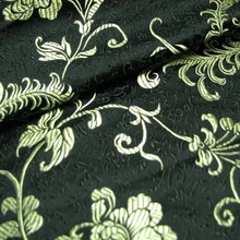 Черный Феникс цветок парча ткань высокого качества шелковой атласной ткани/платье/классический костюм ручной DIY/100 см* 75 см