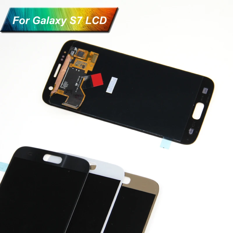100% Высокое качество супер AMOLED LCD для Samsung GALAXY S7 G930 G930F G930A G930V G930P LCDs дисплей +
