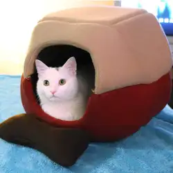 Кошка дом кровать палатка мягкая теплая зима Складная котенок пещера дом небольшой дом собаки Кот Подушка щенок гнездо питомник