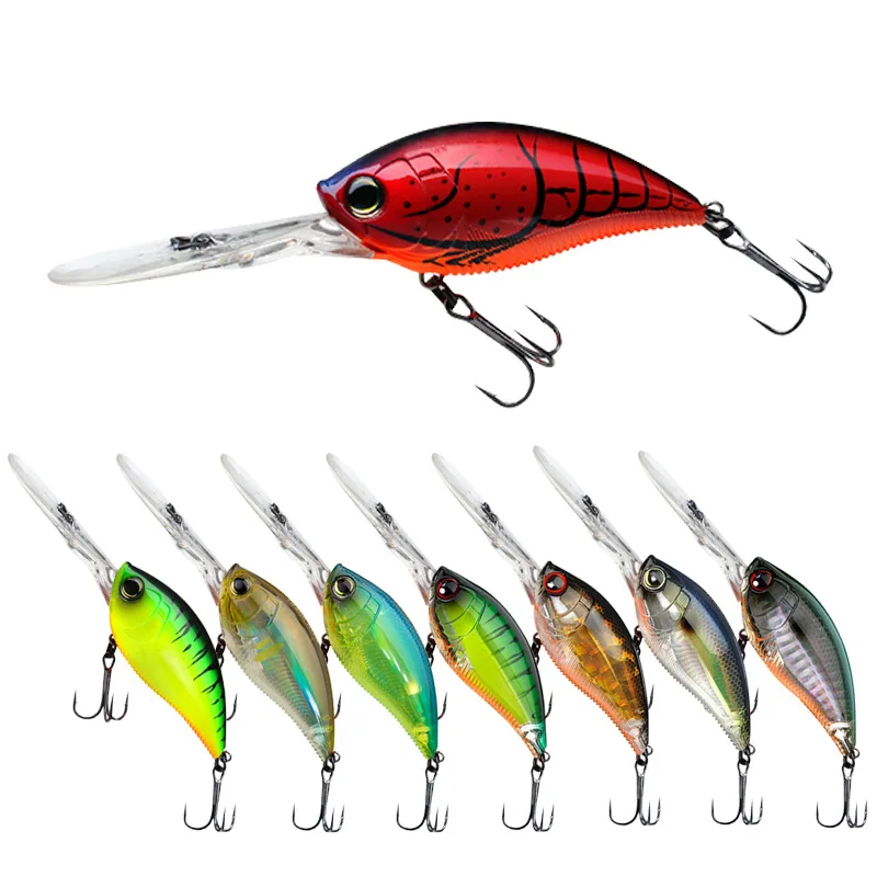  2019 3D Eyes Laser Deep Diving Sea Fishing Lures Crank Bait 70mm 22g Swim Bait Artificial Hard Bait