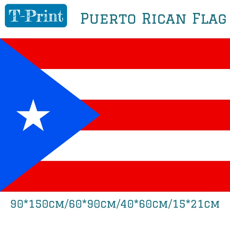 90*150cm 60*90cm 40*60cm 15*21cm Puerto Rican Flag Puerto Rico Polyestee Decorative Flag free shipping xvggdg puerto rico banner hand waving flag 100pcs set national flag puerto rico hand flag 14 21 cm