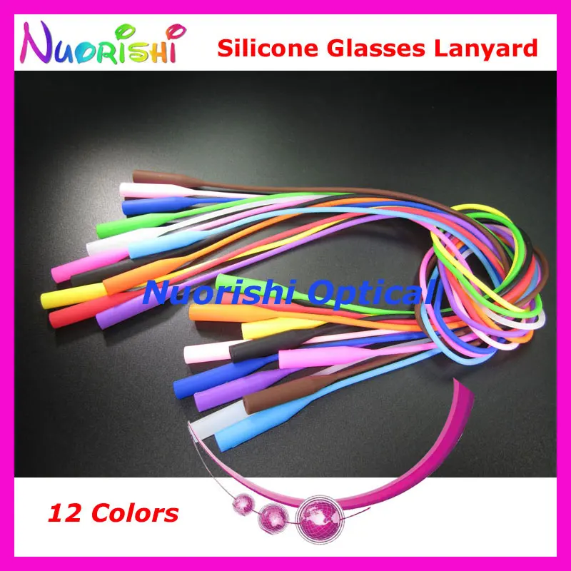 

100pcs L609 12 Colors Round Head Design High Quality Elastic Silicone Anti-Slip Glasses Sunglasses Long Cords Lanyard Free Shipp