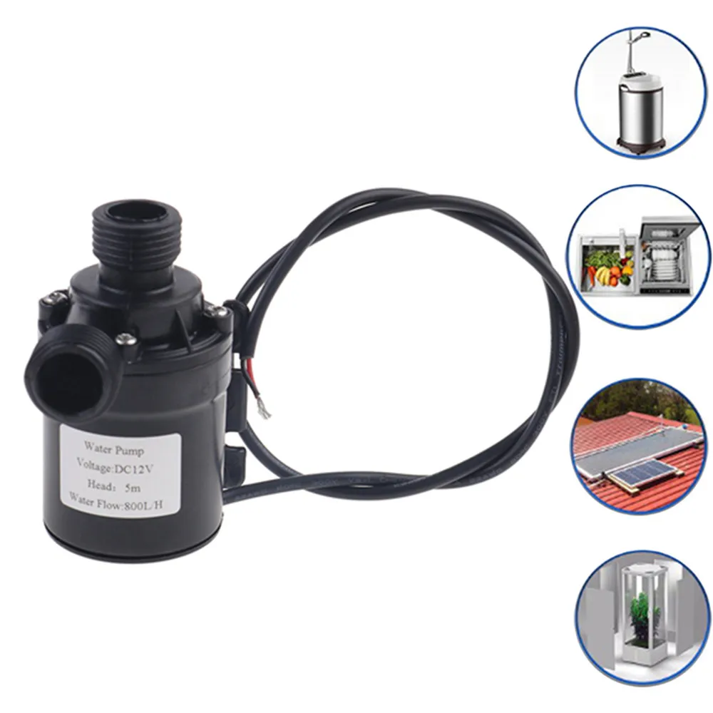DC 12/24 V Portable Mini Brushless Motor Ultra-quiet Submersible Water Pump for Cooling System Fountains Heater