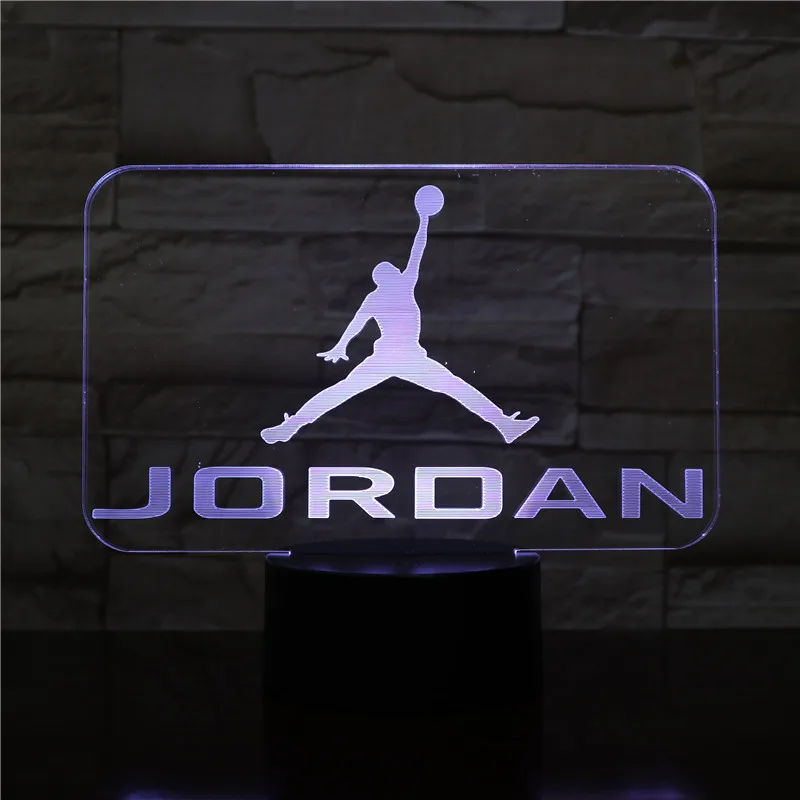 Basketball Michael Jordan Usb 3d Led Night Light Boys Child Kids Fans Birthday Gifts Multicolor RGB