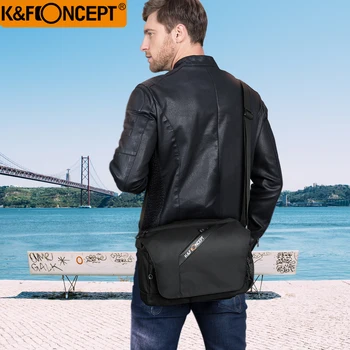 

K&F CONCEPT DSLR Camera Bag Waterproof Shoulder Bag Unisex Modern Casual Style Removable Divider Multifunction Anti-slip Holder