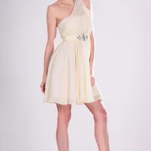 Лучшие продажи одно плечо шифон Коктейльные Вечерние платья