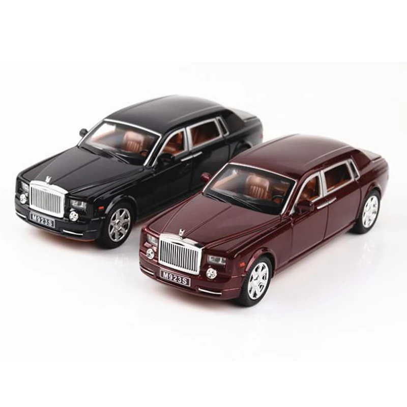 

Hot 1:24 Car Model Rolls Phantom Lengthened Vehicles Diecast Alloy Model Light Models High Simulation Toy Gift Collection