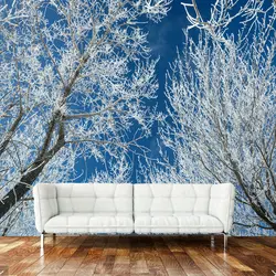 Современный природный ландшафт обои, дерево снег пейзаж фрески для гостиной, спальни Потолочный фон Домашний Декор