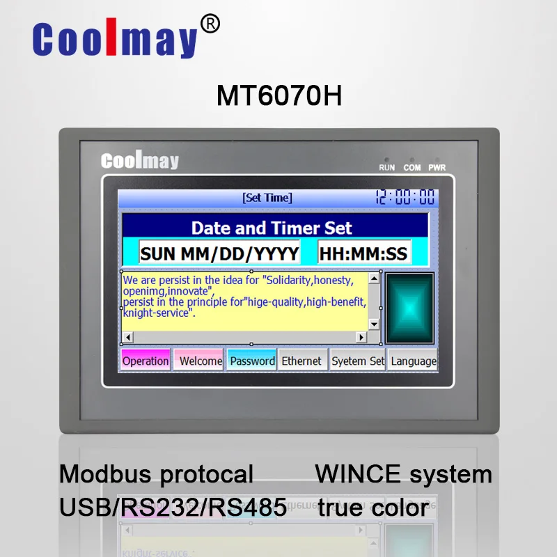 

High quality Coolmay programmable hmi display 800*480 high resolution touch screen for plc