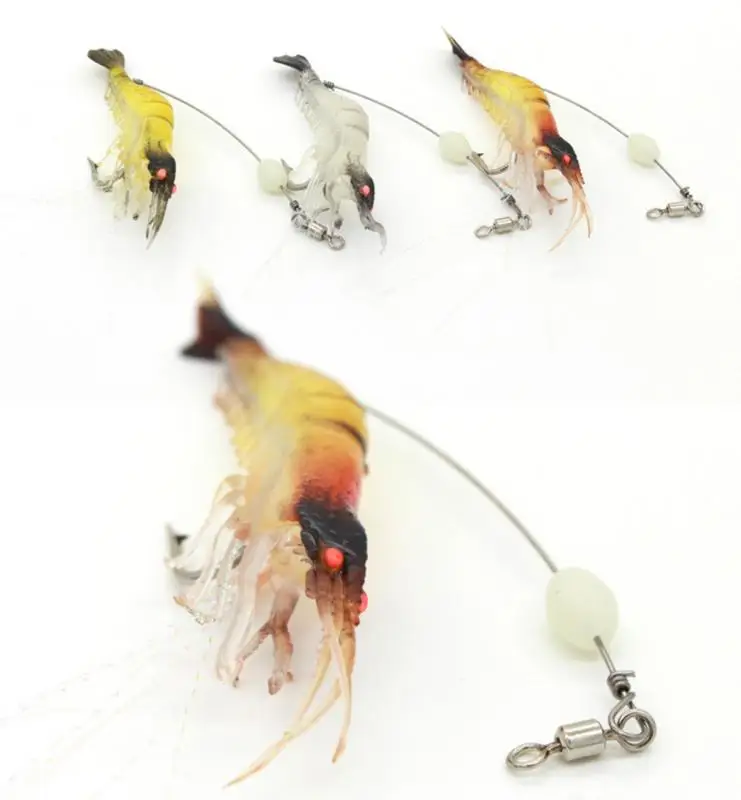 1pcs Shrimp Baits Fishing Lure Single Hook Tackle Crank Shrimp Fishing