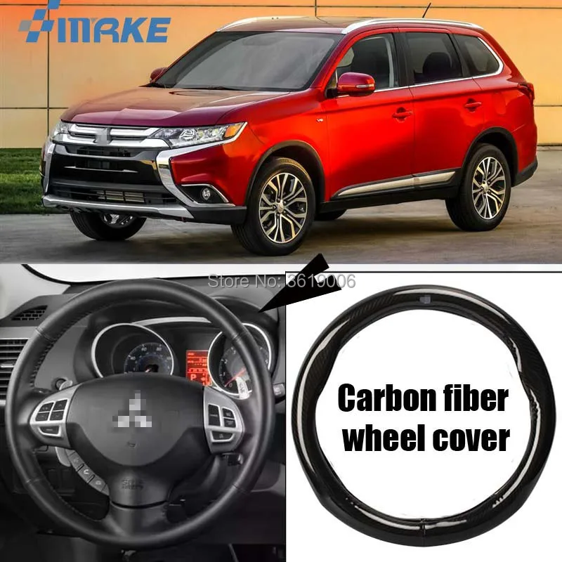 smRKE Car Accessories For Mitsubishi Outlander Black Carbon Fiber