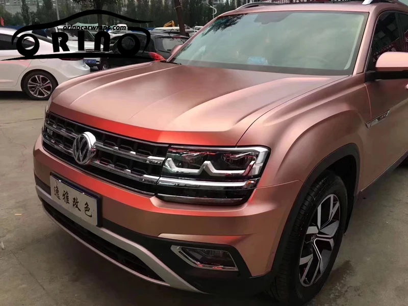 Pearl Metallic Rose Gold Vinyl Film Wrap-3