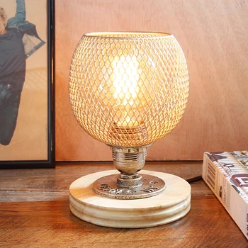 

GETOP Modern simple adjustable light decoration small night lamp bedroom study cafe bar solid wood table lamp