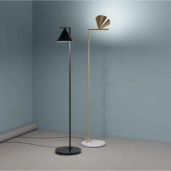

156cm Floor Lamp with Steel Rod and Iron Shade, Black or Golden Bronzing / 8.5kg