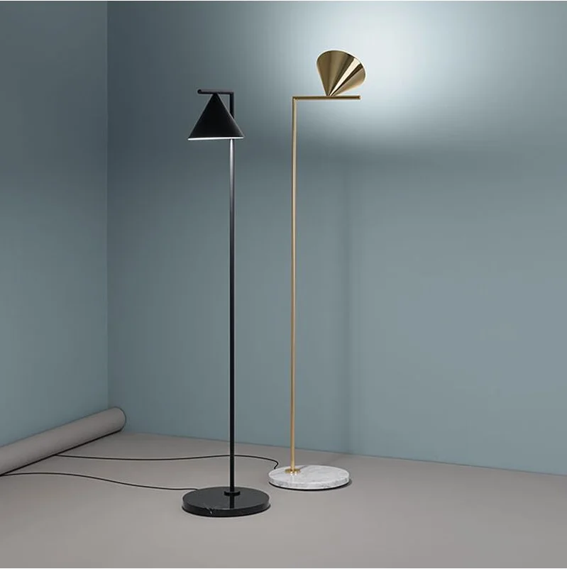 156cm Floor Lamp with Steel Rod and Iron Shade, Black or Golden Bronzing / 8.5kg