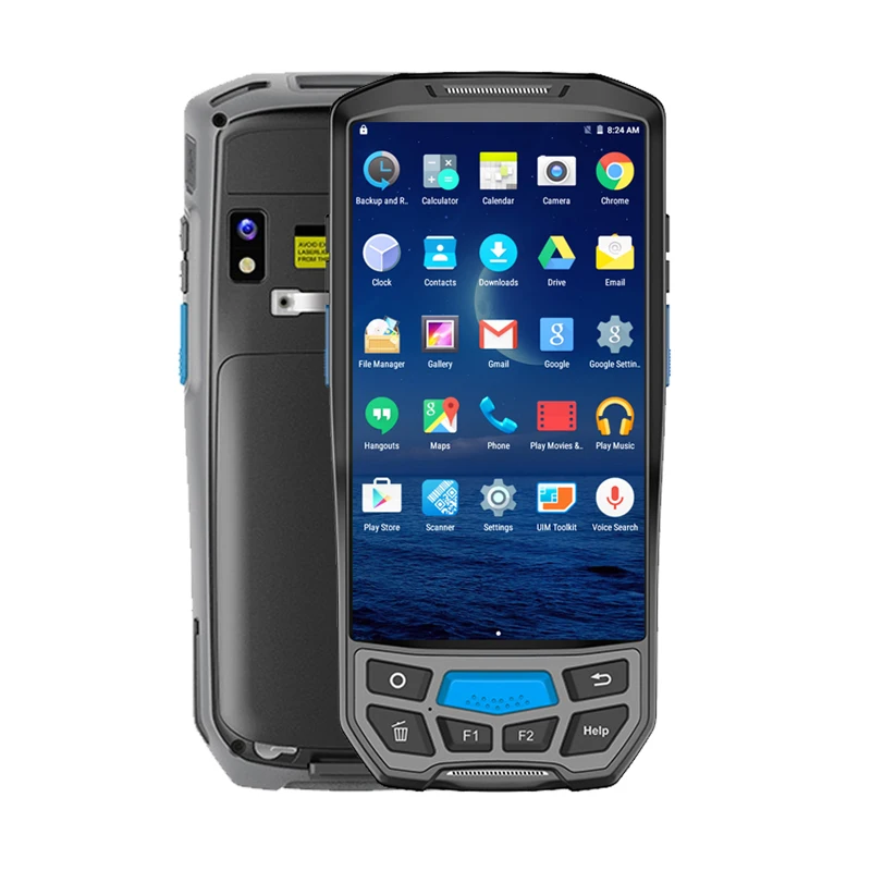 Scanner de Código de Barras Industrial do Varredor de Barras do Caribe Incorporado do Varredor do qr de Gps da Impressora 2d sem Fio Pda com o Coletor de Dados Android Térmica Pda 1d