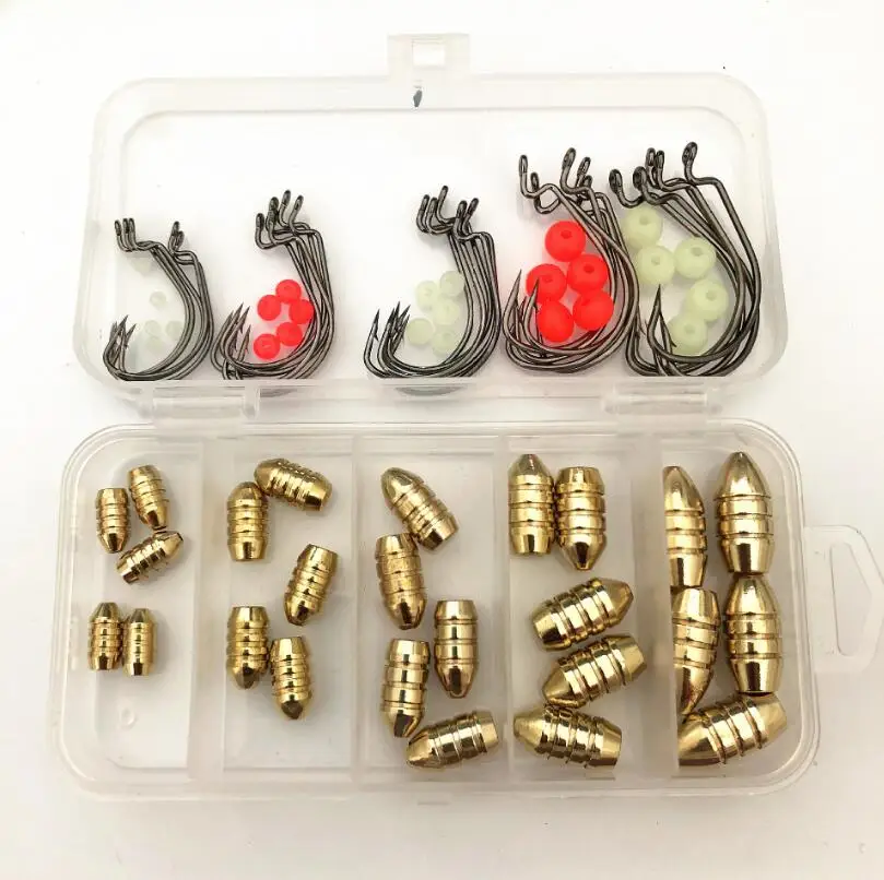

Metal Jig lead head Deep Water Bullet Weight 1.8g-10g crank hooks Bead blocking Carp fly Fishing accessories set pesca