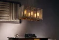 Loft retro industrie Schmiedeeisen anhänger licht Rechteckige eisen käfig kaffee bar eisen lampe-in Pendelleuchten aus Licht & Beleuchtung bei
