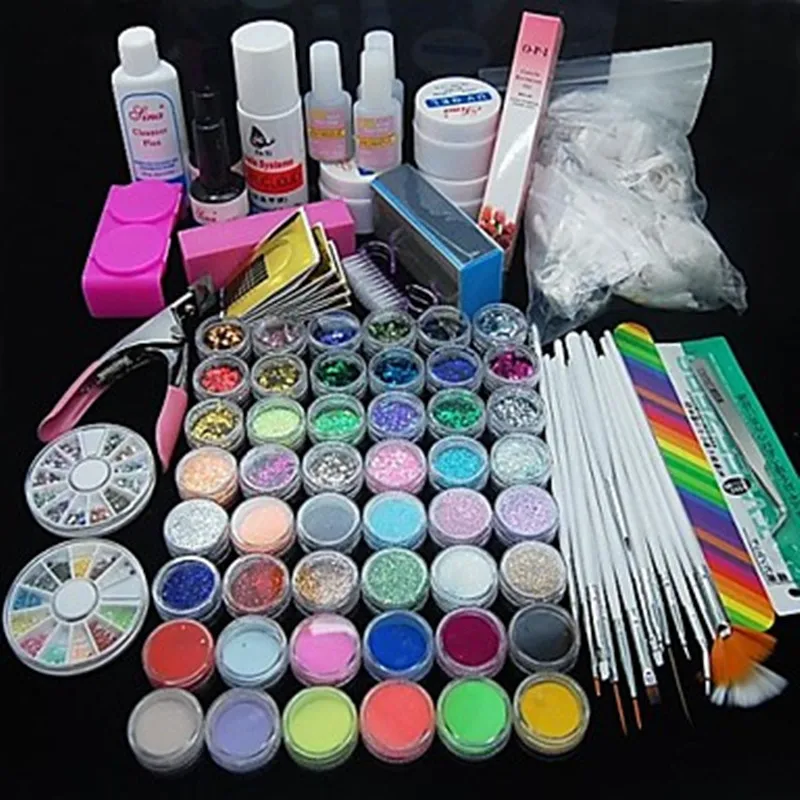 90 ШТ. Блеск UV Гель Грунтовка Nail Art Kit Набор NT40