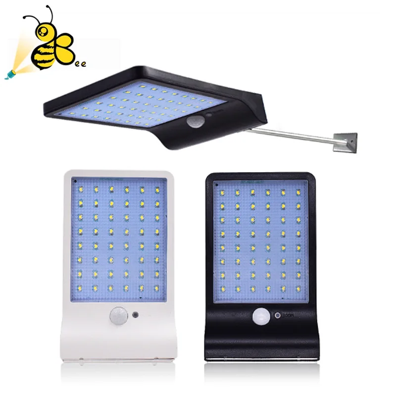Пчелы солнечные уличные фонари Открытый сад 450LM 36 LED PIR датчик движения свет