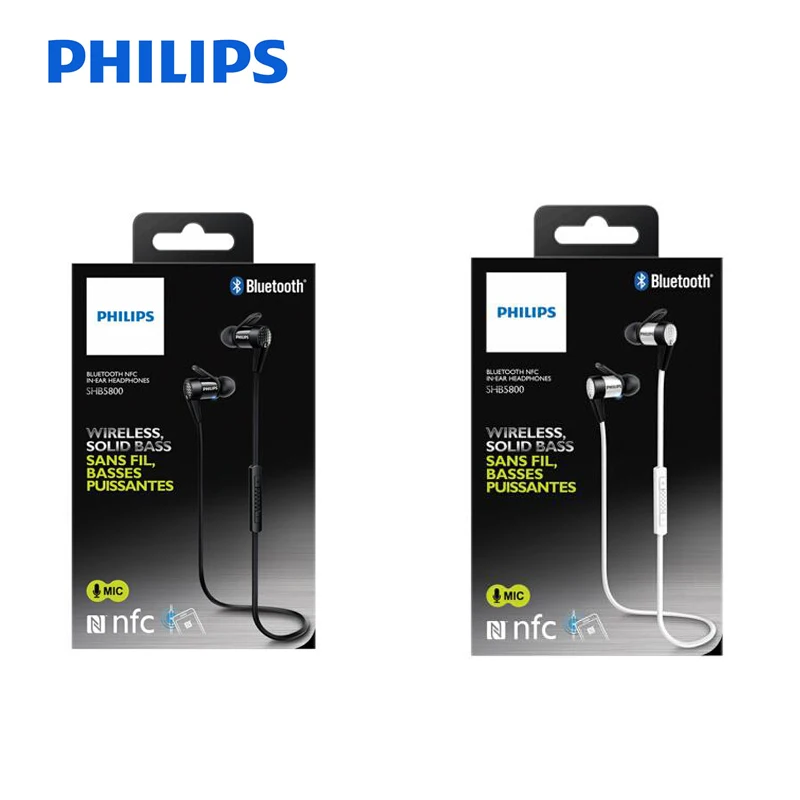 Оригинальный Philips спортивные наушники SHB5800 гарнитура с NFC Функция литиевых