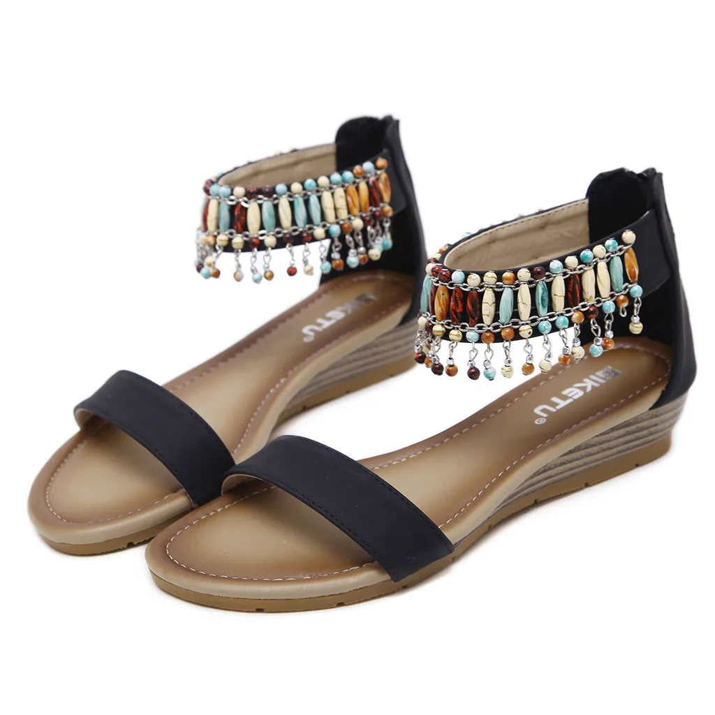 Sandales femme/женская модная летняя повседневная обувь в римском стиле на молнии