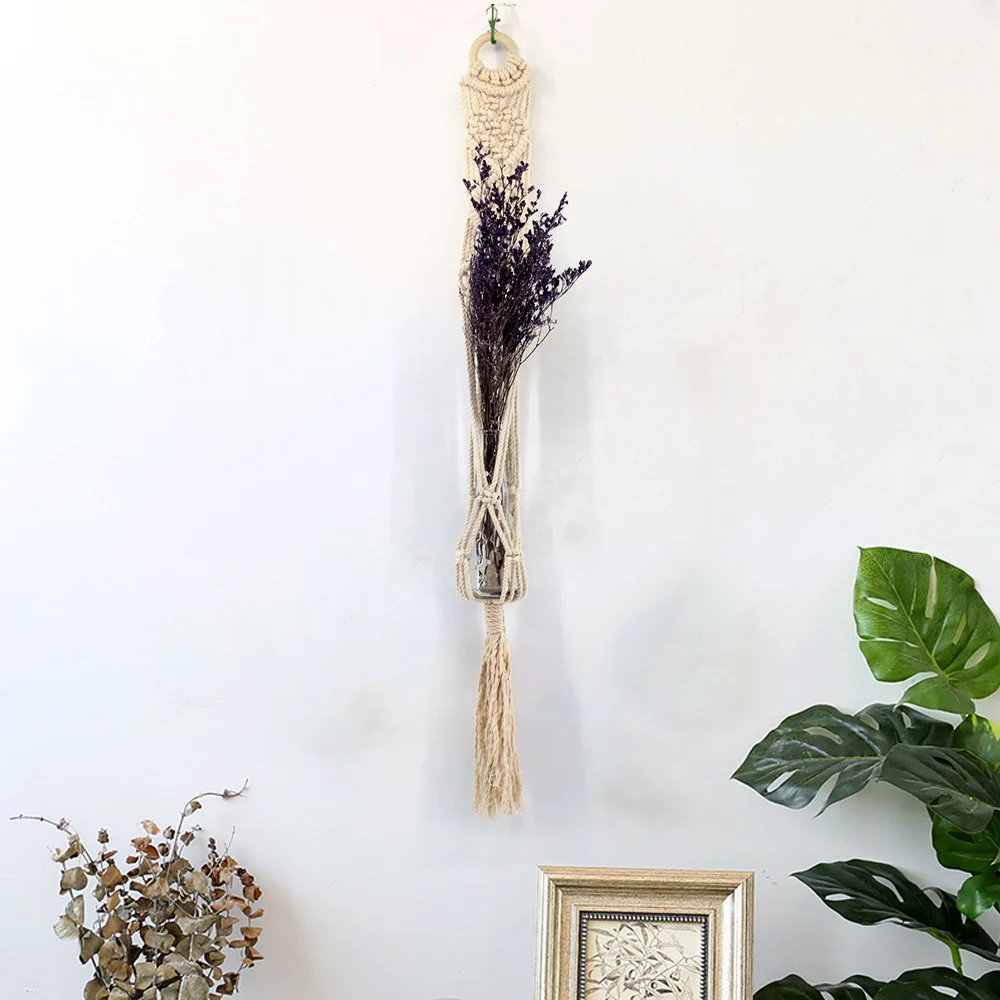 

Nordic Flowerpot Hanging Rope Macrame Plant Pot Holder Hemp Rope Handmade Garden Home Decor Flower Plant Hanger Home Decor