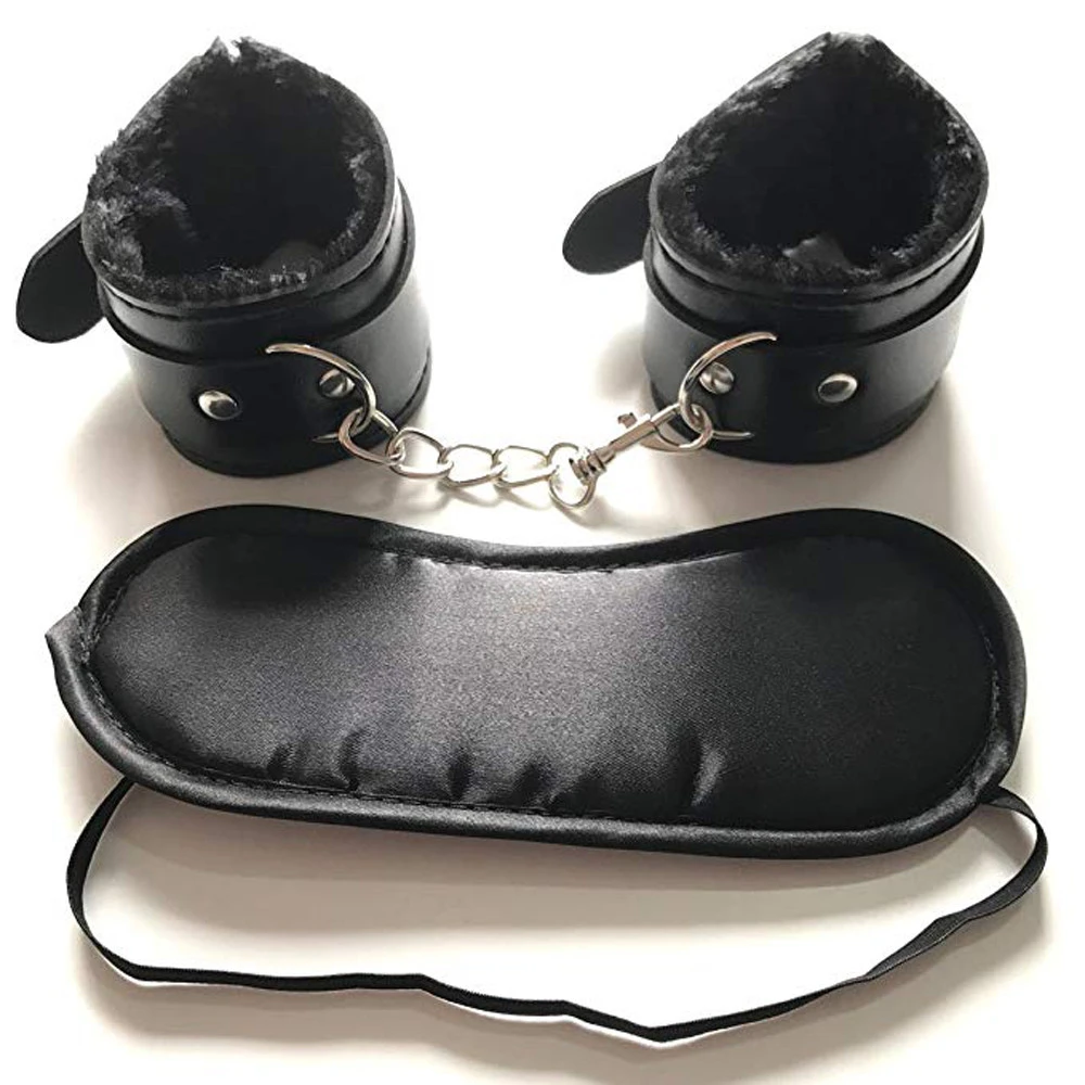 Soft Fur Leather Handcuffs Adjustable