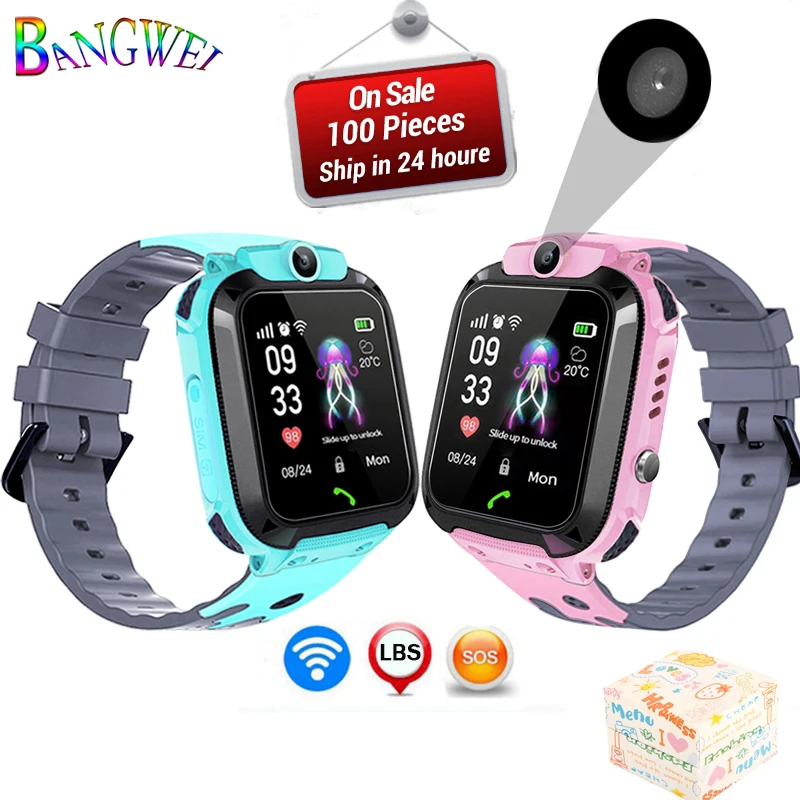 2019 New Children Smart watch LBS Kid Smart Watches Baby Watch SOS Call Location Finder Locator Tracker Anti Lost Monitor+Box