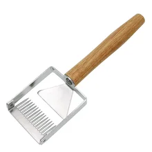 Honey Uncapping Fork comb cutting knife straight needle scrape cover Beekeeping Scraper Bee Hive tool with Wood Handle shovel