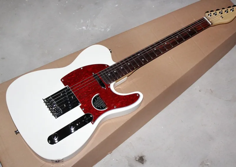 Factory Wholesale White Body Electric Guitar with Red Pearl Pickguard,Rosewood Fretboard,Offer Customized Factory Wholesale White Body Electric Guitar with Red Pearl Pickguard,Rosewood Fretboard,Offer Customized