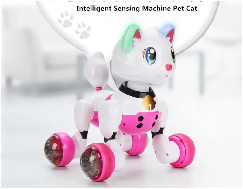Controle de Voz Elétrico do Cão do Gato do Animal de Estimação Robô do Cão do Robô do Gato do Bebê Eletrônico do Animal de Estimação com Comando Inteligente Educacional Brinquedo Crianças 4 High Quality Brinquedos e hobbies