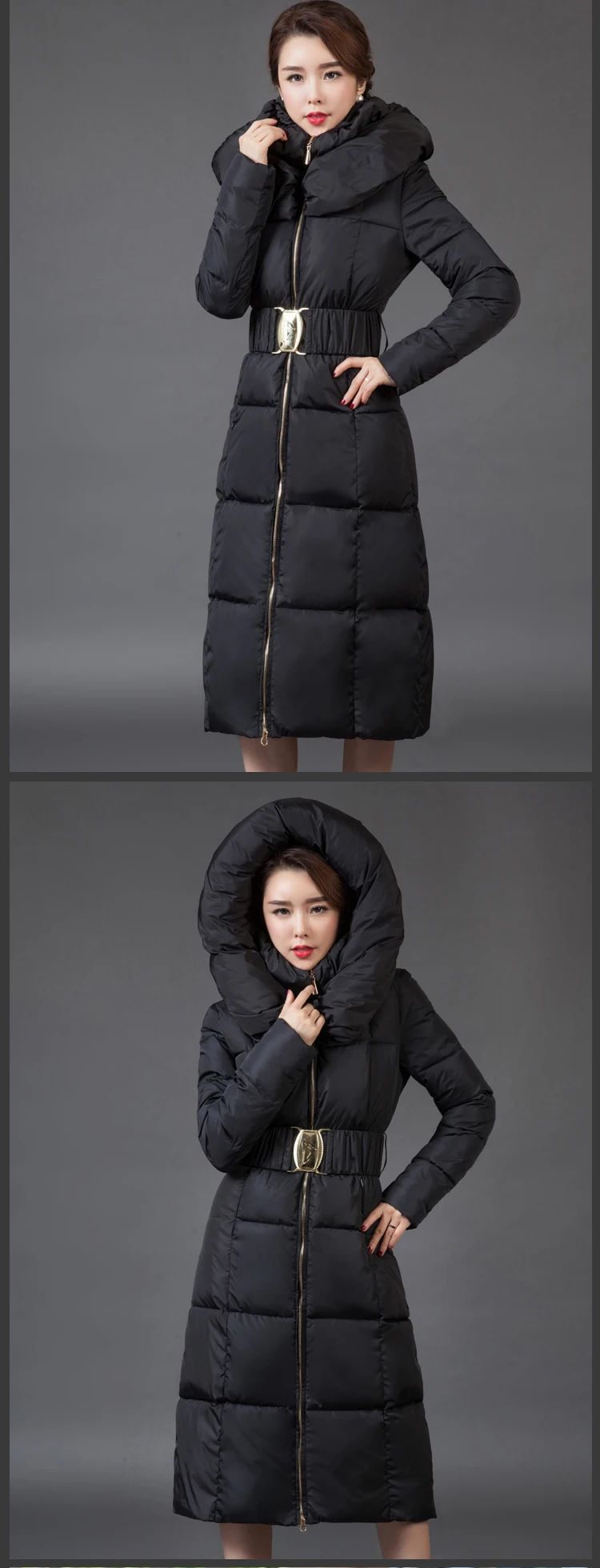 TANG зимние классические Брендовые женские парки утолщенная зимняя одежда теплые куртки пальто женская тонкая куртка длинный принт вниз хлопок