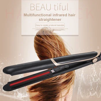 

Professional Infrared Flat Iron Hair Curler Anion Hair Straightening Curling Ceramic Plate Tool HY99 FE28