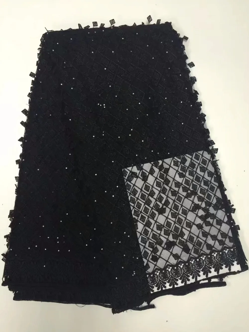 

African French Tulle Lace Fabric High Quality Beaded Bridal Lace Fabric, 2017 New Coming Indian Fabric With beads