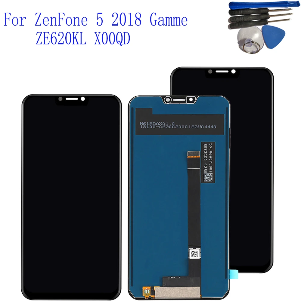 6.2" For ASUS ZenFone 5 ZE620KL X00QD LCD Display Touch Screen Digitizer For Asus Zenfone 5 2018 Gamme LCD Display Parts