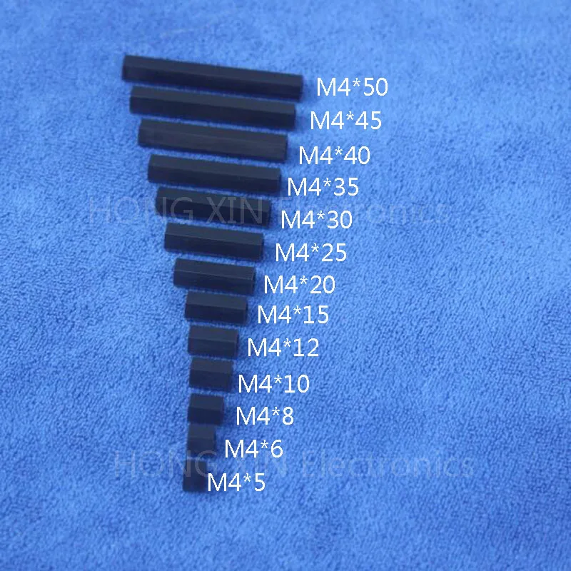 M4 * 5/6/8/10/12/15/20/25/30/35/40/45/50 черная нейлоновая прокладка 1 шт. стандартная пластиковая